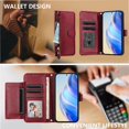 thumbnail image 4 of FOXDOCK forGoogle Pixel 10 Pro 5G Wallet Case with Zipper Pocket & Wrist Strap, PU Leather Flip Cover with Card Slots, Kickstand, Magnetic Closure, 4 of 5