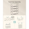 thumbnail image 6 of SONGMICS Shoe Rack, 4-Tier Shoe Organizer, Metal Storage Shelf, for 5-10 Pairs, Stackable, Garage, 11.8 x 16.7 x 28.4 Inches, Black, 6 of 8