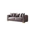 thumbnail image 6 of Impreza Thick Velvet Fabric 2Pc Living Room Set Made With Wood in Gray, 6 of 11