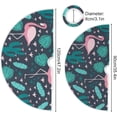 thumbnail image 3 of GZHJMY Flamingo Christmas Tree Skirt Home Decoration Large Round Christmas Tree Skirt for Holiday Party Home Christmas Day Ornaments, 35.4", 3 of 6