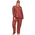 thumbnail image 4 of White Mark Women's Three-Piece Button-Down Pajama Set, 4 of 5