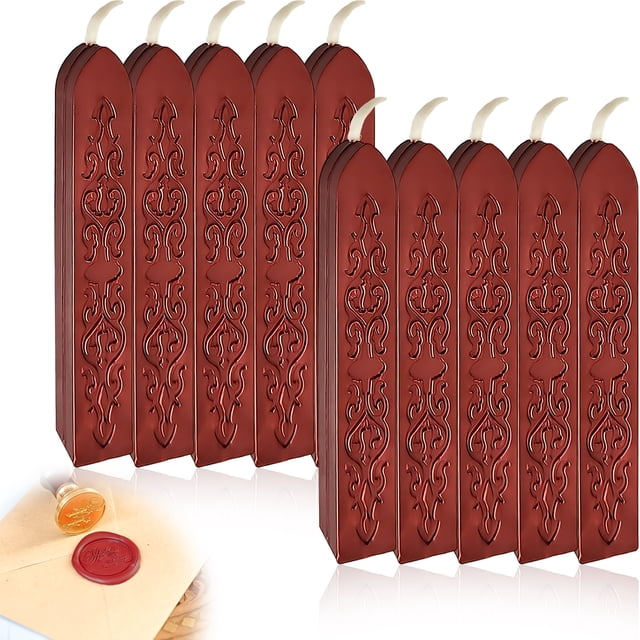 Langgg 10pieces DIY Vintage Stamp Sealing Wax Set Easy And Convenient For Easy