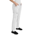 thumbnail image 4 of Healing Hands Purple Label Scrub Pants for Women Drawstring with 6 Pockets White L, 4 of 7