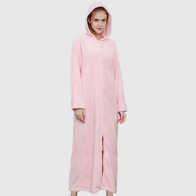 Weiqiqre Robes pour Femmes Grande Taille, Chemise de Nuit en Flanelle pour Femmes, Robe Longue de Maison Colorée, Chemise de Nuit à Capuche Prolongée, Vente de Robe à Capuche
