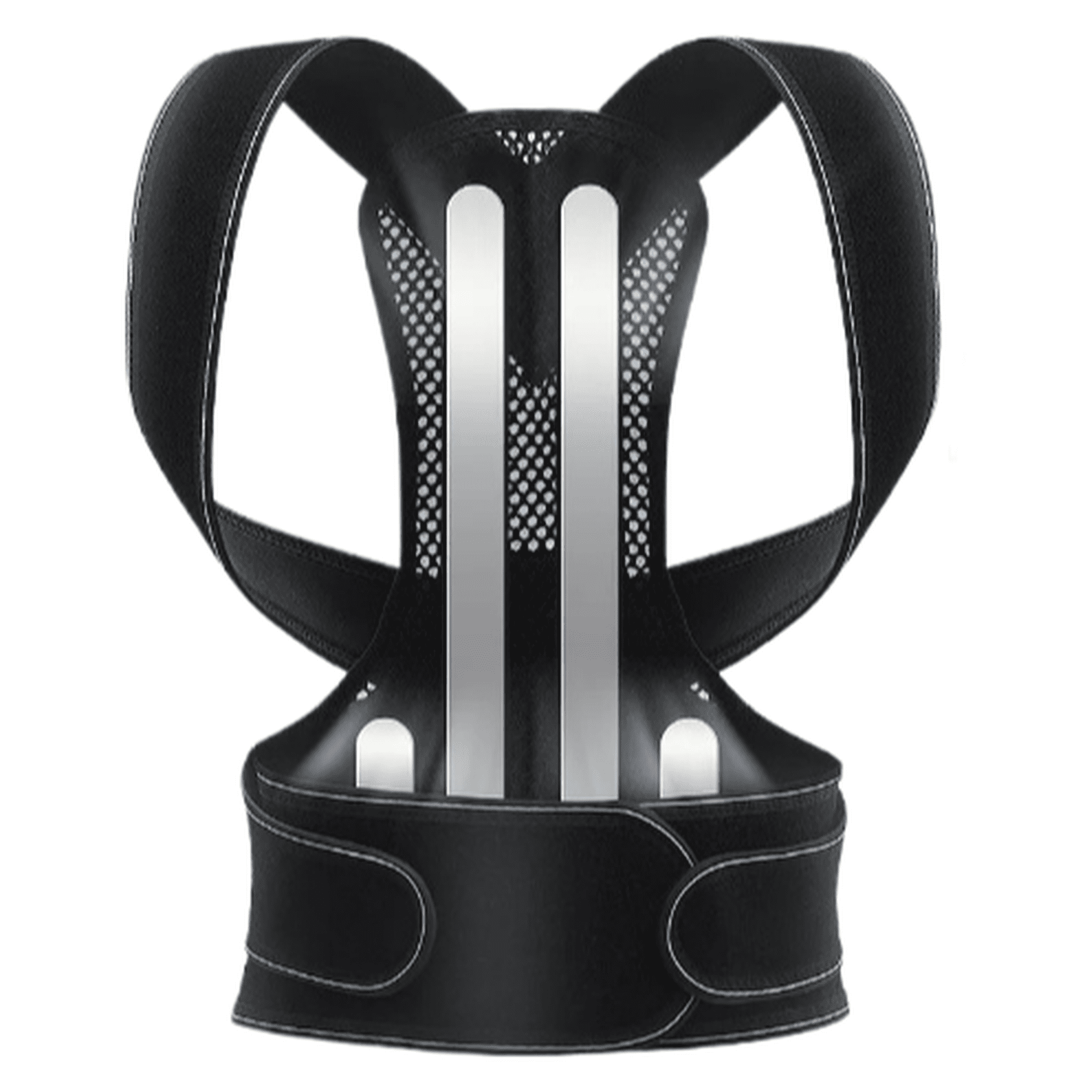 Heavy-Duty Back Support Vest with Adjustable Tension Straps and Flexible Support Rods, Breathable Posture Corrector for Daily Alignment and Body Contouring Underwear for Home