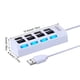 thumbnail image 2 of Divisor De Concentrador Usb Multipuerto Concentrador Usb 2.0 De 4 Puertos Para Ordenador Portátil Amplificador De Puertos Usb Con Interruptor De Encendido/Apagado Individual Compatible Con Todos L, 2 of 2