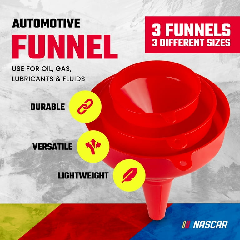 Automotive Long Stem Funnel – ABS Plastic, Multipurpose For Oil, Kitchen, Motorcycle