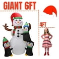 thumbnail image 2 of 6FT Christmas Inflatables Outdoor Decorations, Christmas Inflatable Blow Up Snowman Penguins with Built-in Colorful Rotating Led Lights for Xmas/Party/Holiday/Yard/Garden Decorations, 2 of 7
