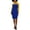 Royal Blue/Kasper Gold, variant on Womens Colorblock Midi Shift Dress