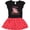 Black & Red with Polka Dots, variant on Inktastic Hogs and Kisses with Cute Pig Family Girls Toddler Dress