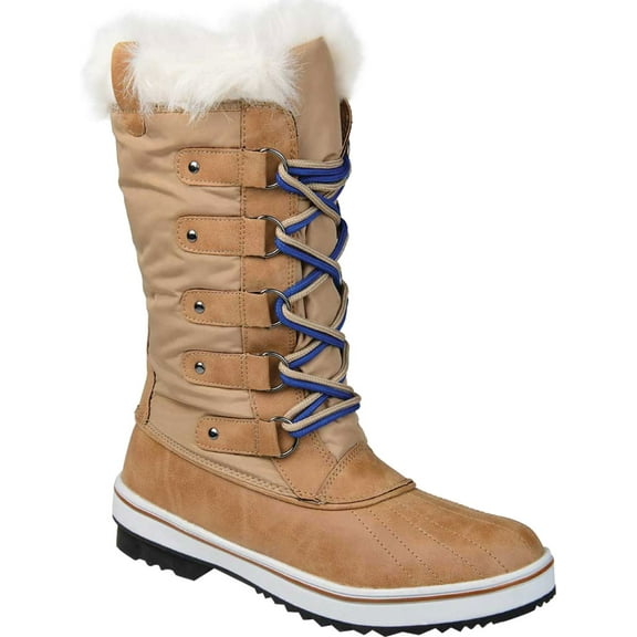 Women's Journee Collection Frost Mid Calf Waterproof Boot Tan Manmade 8.5 M