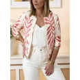 thumbnail image 4 of Women'S Full Zip Up Linen Casual Jackets Loose Boho Jacket Long Sleeve Tree Leaf Outerwear Mixed Color 1 L, 4 of 8