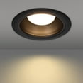 thumbnail image 3 of TORCHSTAR 6 Inch Recessed Light Black Baffle Trim with Detachable Ring, Full Metal, Ceiling Can Light Trim for 6 Inch Can, Fit Ha, 3 of 7