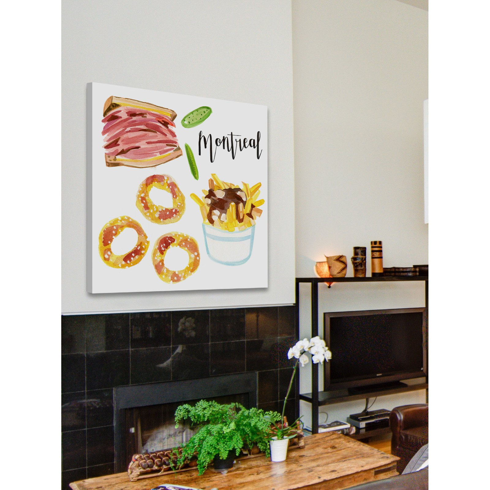 Marmont Hill 'Montreal Eats' by Molly Rosner Painting Print on Wrapped Canvas