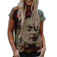 thumbnail image 1 of Camiseta de pintura al óleo Jumpingount para mujer OFSAS-00881 5XL, 1 of 5