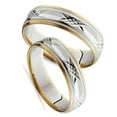 thumbnail image 2 of Pompeii3 Matching Swiss Cut 14k Gold His Hers Wedding Band Set, 2 of 4