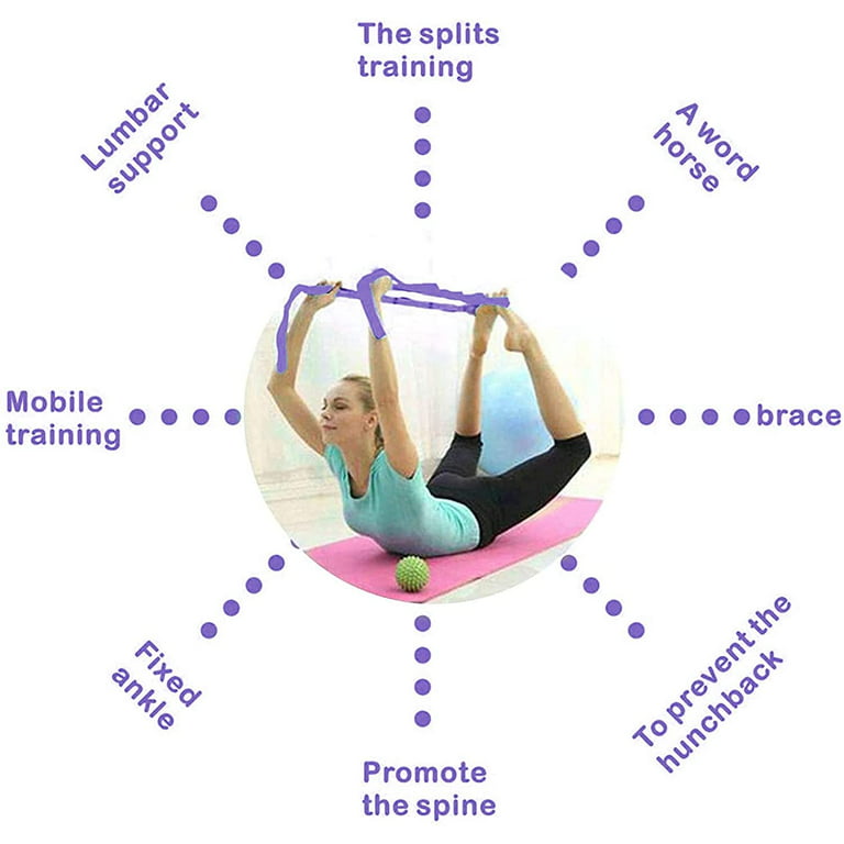 9-segment fitness yoga elastic belt dance yoga auxiliary stretching belt  tension belt sports shaping yoga chrysanthemum rope-Helps Improve  Flexibility,versatile Multi-Loop Strap Perfect for Yoga 