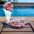 thumbnail image 3 of Chririnla Womens Skull Flower Print Flip Flops Comfortable Casual Slip On Slides Sandals Lightweight Soft Footbed Fashion Bathroom Walking Flats Slippers, 3 of 7