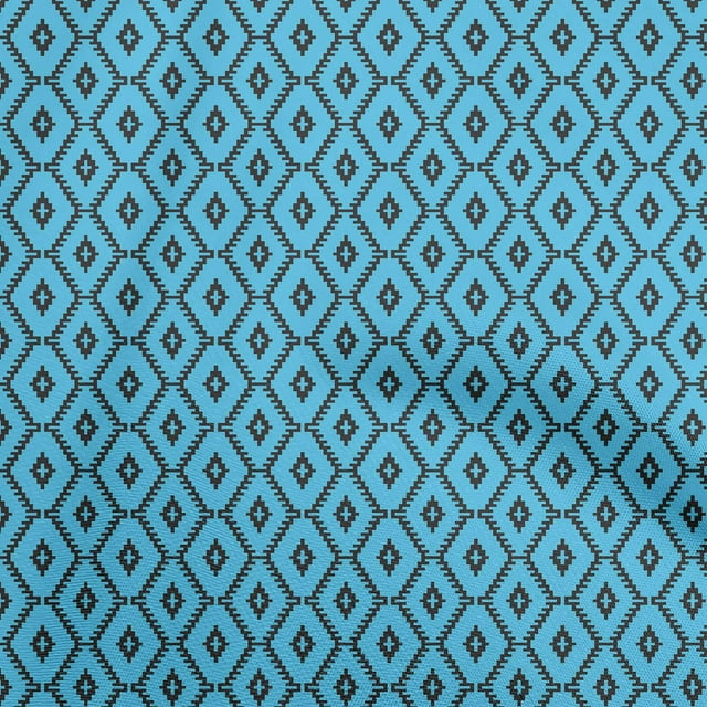 oneOone Viscose Chiffon Sky Blue Fabric Block Craft Projects Decor Fabric Printed By The Yard 42 Inch Wide-WE