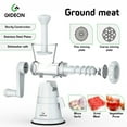 Gideon Hand Crank Manual Meat Grinder with Powerful Suction Base
