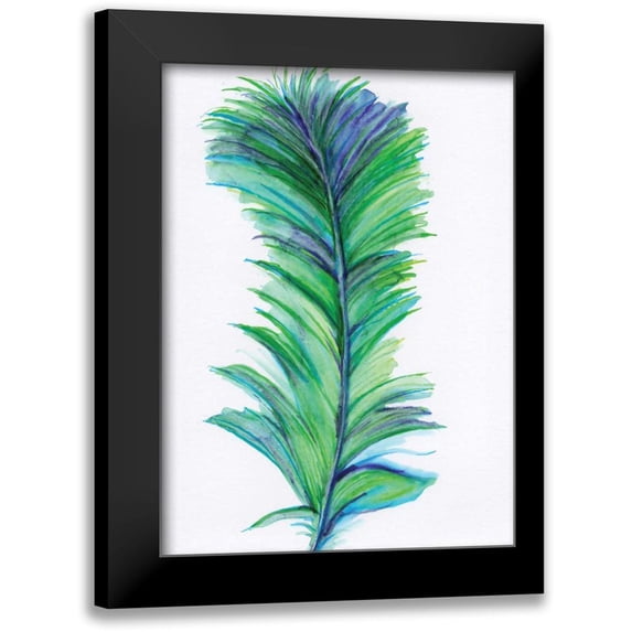 Seay, Anne 14x18 Black Modern Framed Museum Art Print Titled - Blue Feather II
