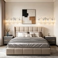 thumbnail image 3 of Deyidn 34.8" Modern 4-Light Chrome Bathroom Vanity Light - Dimmable Bathroom Transitional Fixture with Crystal Glass Shades, 3 of 9