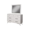 thumbnail image 6 of Flynn Mid Century Modern 7 Drawer Dresser in White Finish, 6 of 7