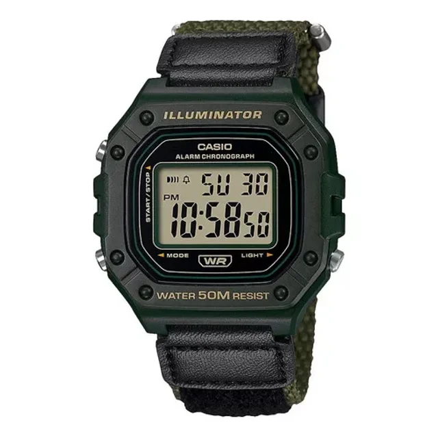Reloj Pulsera Casio W218h3avcf Color de la correa Negra Color del bisel Negro
