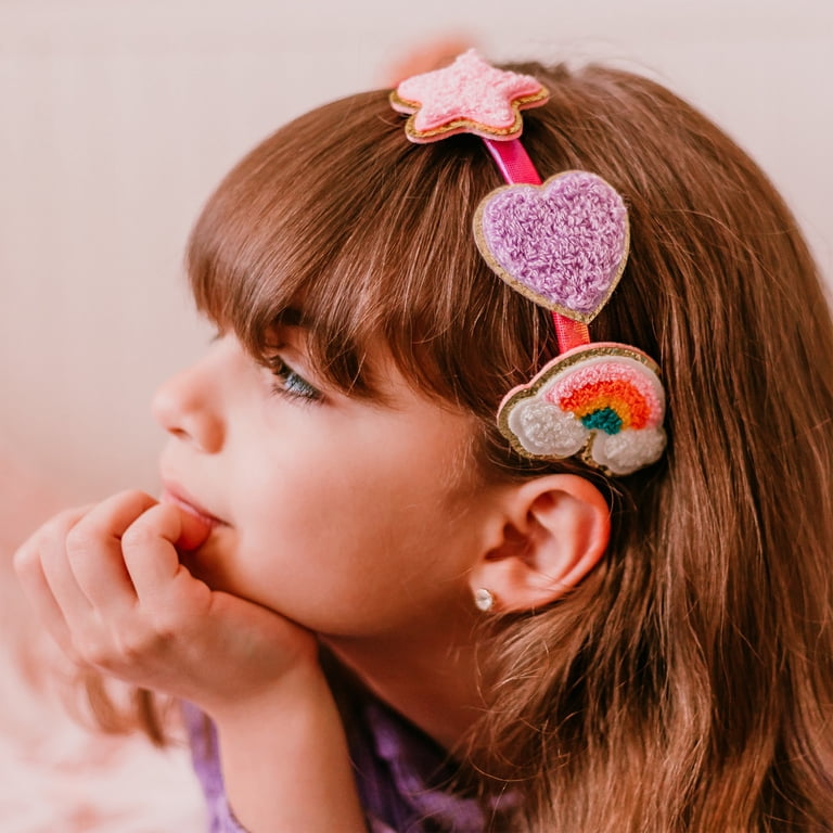 Colorful Kids Headband with Decorative Charms FROG SAC Interchangeable Charm Headbands for Girls, Rainbow  main image 2