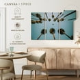 thumbnail image 4 of Elephant Stock Plane Below Palm Trees Wall Art - Horizontal Multi Panel Canvas - Living Room Wall Decor - Floral And Botanical Multi Panel - Blue And Green Decor - 23" x 14", 4 of 4