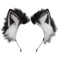 thumbnail image 1 of Orejas de animales simuladas, aro de pelo, diadema con orejas de Animal para Cosplay, hecha a mano, orejas de gato, zorro, Lobo y perro, 1 of 4