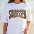 thumbnail image 2 of Sunkissed Leopard Shirt | Summer Beach Vacation T-Shirt | Retro Cheetah Print Varsity Tee | Cute Women's Graphic Top, 2 of 4