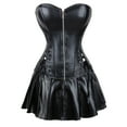 thumbnail image 1 of Grebrafan Corset Leather With Skirt Cosplay Steampunk Plus Black XL, 1 of 1
