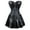 Black, variant on Corset Leather With Skirt Cosplay Steampunk Plus Brown XL