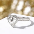thumbnail image 2 of Eclet Jewels 2.1 Ct Heart Cut Diamond Rings - 14K White Gold Over Rings - Engagement Diamond Rings for Gifts - Milgrain Prong Setting Rings - Heart Shape Proposal Rings - Daily Wear Diamond Rings, 2 of 12
