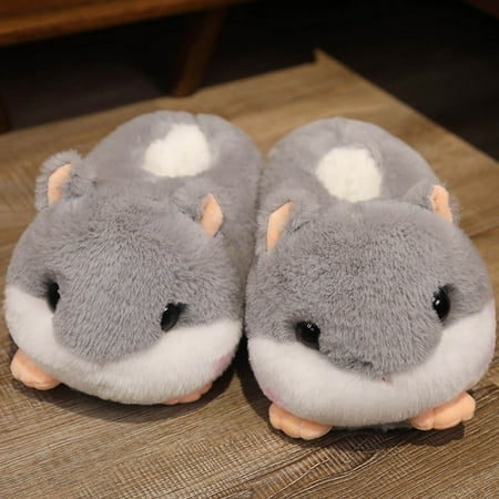 

Pkeoh Sandal Cute Cartoon Warm Plush Shoes Winter Home Warm Plush Slippers Womens Sandles