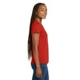 thumbnail image 4 of Gildan Women’s V-Neck T-Shirt, Heavy Cotton Short Sleeve V Neck Tee | Red, Sizes S-3XL Pack-1, 4 of 5