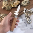 thumbnail image 4 of EXLEAF 2026 New Oyster Shucking Knife Oyster Shucker Oyster Knife with Wood-Handle Oyster Shucking Tool for Opening Oysters, Seafood Preparation, Kitchen Use, Home Bars, Cooking Accessories., 4 of 6