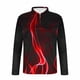 thumbnail image 4 of Blusa y camisa de manga larga con cuello vuelto para hombre, jersey con solapa a cuadros, a rayas y cremallera, manga corta, deportiva, de manga corta, con solapa, blusa de poliéster para hombre, 4 of 5