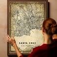 thumbnail image 6 of Santa Cruz Vintage Map Prints Canvas, California Map Art Canvas, Canvas, Santa Cruz Map City style vintage Canvas , Canvas Wall Art, Street Map Artwork Canvas, 6 of 6