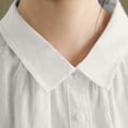 thumbnail image 4 of LVHAOGJOB Womens Shirts Plus Size Linen Causal Tops 3/4 Sleeve Solid Color Button Down T Shirt for Women V Neck, 4 of 7