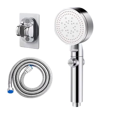 Fridja Shower Head with Hose and on off Switch, 5 Setting High Pressure ...