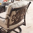 thumbnail image 3 of Outdoor Living and Style Set of 2 Brown and Black Outdoor Patio Furniture Swivel Rocking Club Chairs, 3 of 4