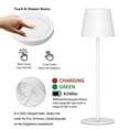 thumbnail image 5 of Ralbay 1 Pack White Cordless Table Lamp,Rechargeable LED Table Lamp,IP54 Waterproof Outdoor Battery Operated Lamp Stepless Dimming 5000mAh LED Table Lamp for Indoor Outdoor Coffee Dining, 5 of 9