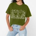 thumbnail image 3 of NAMTYQX Womens Tshirts Cotton Loose Fit Gemustertes Plus Size Crewneck Casual Airoft Stretchy Short Sleeve Graphic Relaxed Fit Womens Tops Dressy Casual Army Green Size M, 3 of 5