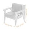 thumbnail image 4 of QJUHUNG Décorations de Mini Fauteuils Inclinables Jouets Bancs de Maison de Poupée en Bois Extérieur Blanc, 4 of 6