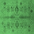 thumbnail image 1 of Ahgly Company Indoor Square Oriental Emerald Green Industrial Area Rugs, 8' Square, 1 of 4