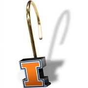 NCAA Illinois Fighting Illini Shower Curtain Rings, Set of 12