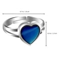 thumbnail image 2 of 2 Pcs Bague de Changement de Couleur Mode Bague Ouverte pour Femmes Adolescentes Filles, 2 of 8