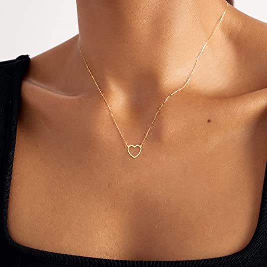 Gold heart necklace walmart best sale